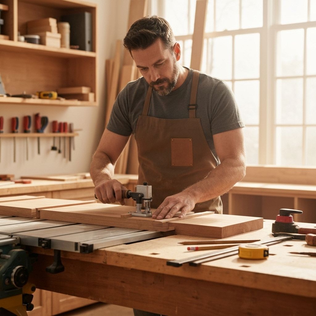 SAJO Custom Design craftsman working on kitchen cabinets